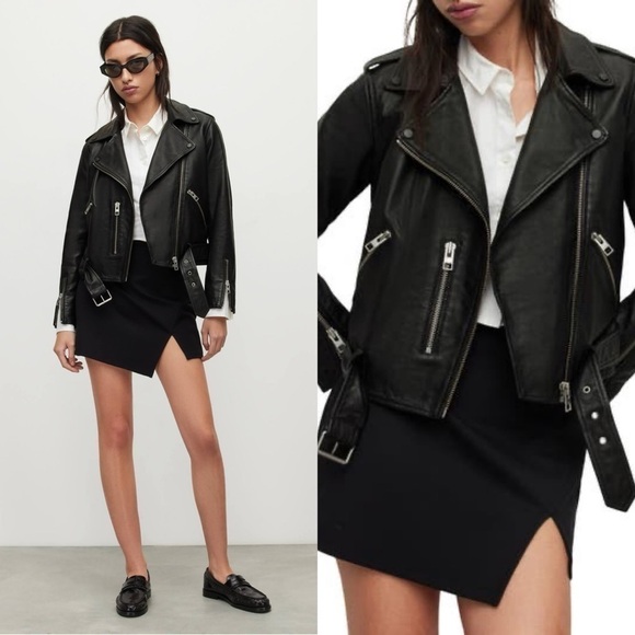 Allsaints Balfern Biker Leather Jacket